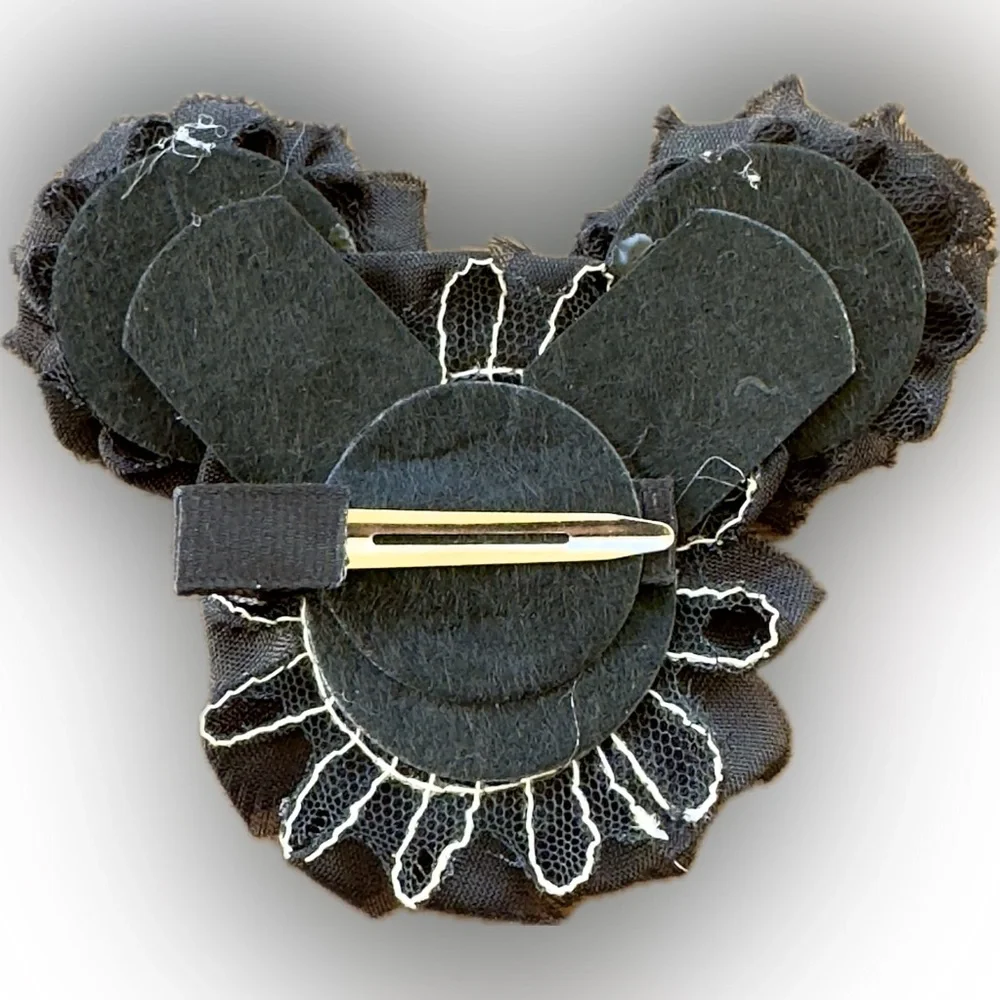 Minnie Mouse Shaggy Bow Hair Clip - Handmade by Me